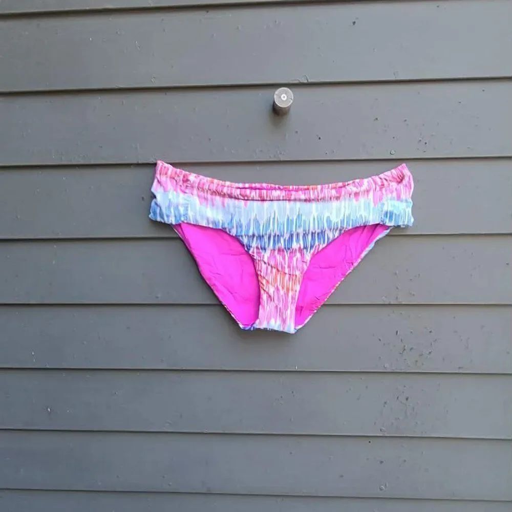 BECCA Pink Blue White Bikini Bottoms Size 0X (14-16) NWT! - Picture 8 of 8